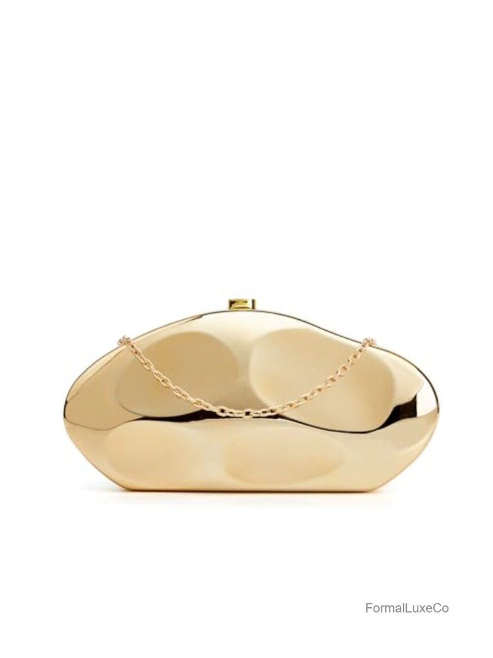 Acrylic Clutch Purse for Women Formal Evening Bag Shell Shape with Chain